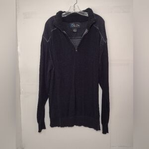 The Slope Men's Dark Gray   1/4 Zip Up Sweater Size (2 X)